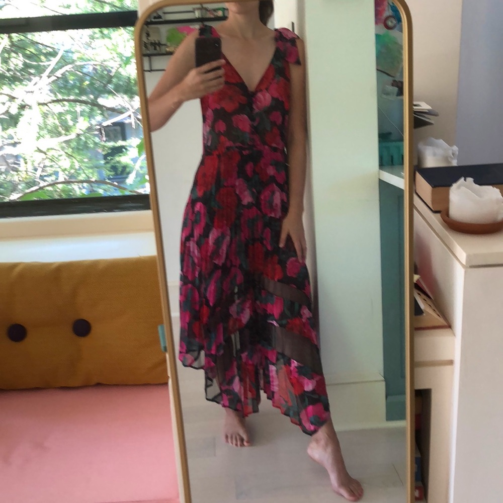 The Kooples floral midi dress size 0 (fits S/M)